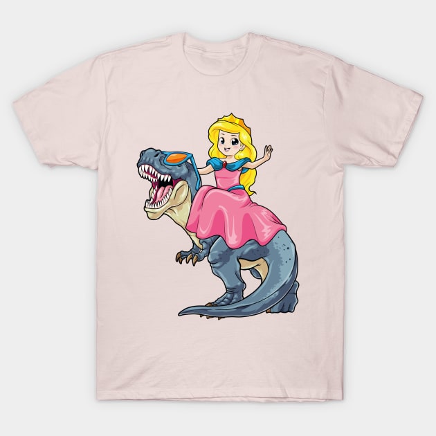 Prehistoric Princess Adventure T-Shirt by GoshWow 